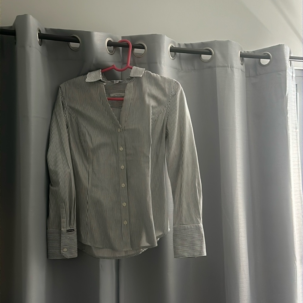 Striped Button Down Shirt and Van Heusen Women Jeans set